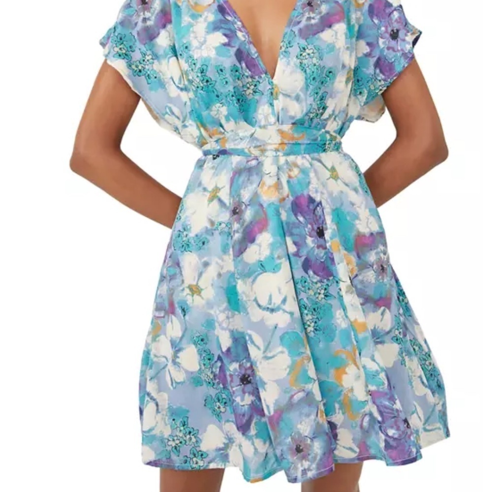 Free People Freddy Tie Mini Dress - Picture 4 of 7